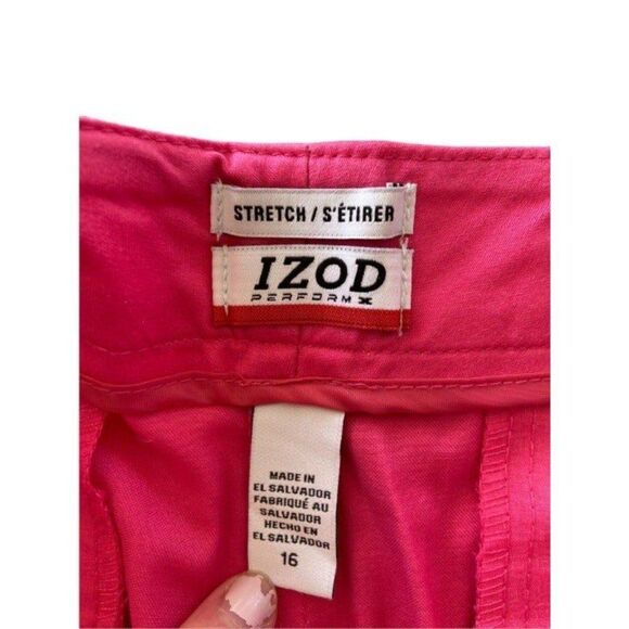 Izod Stretch Performax Pink Shorts/Golf Shorts (Size 16) - Picture 6 of 6